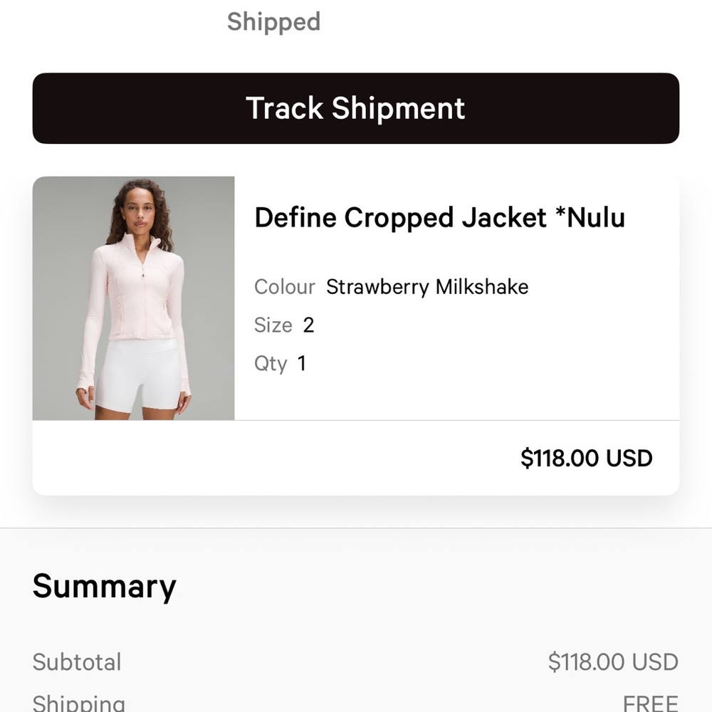 Lululemon Strawberry Milkshake Define Cropped Zip Up - Picture 8 of 8